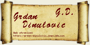 Grdan Dinulović vizit kartica